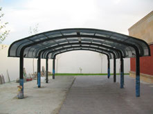 Novkhani settlement, carports