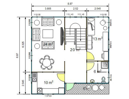 Two-storey Ecovillas first storey