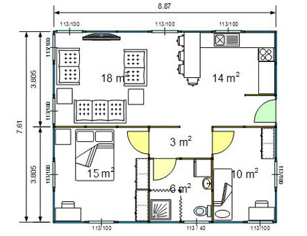 One-storey Ecovillas