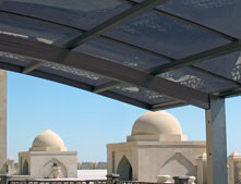 Baku city, "Bibi Heybet" mosque, carports