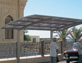 Baku city, "Bibi Heybet" mosque, carports