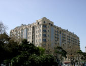 Baku city, A roof of a building over a Sahil underground station, POIMUKATE metal roofing systems