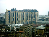 Baku city, A roof of a building over a Sahil underground station, POIMUKATE metal roofing systems