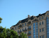 Baku city, A roof of a building over a Sahil underground station, POIMUKATE metal roofing systems