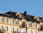 Baku city, A roof of a building over a Sahil underground station, POIMUKATE metal roofing systems